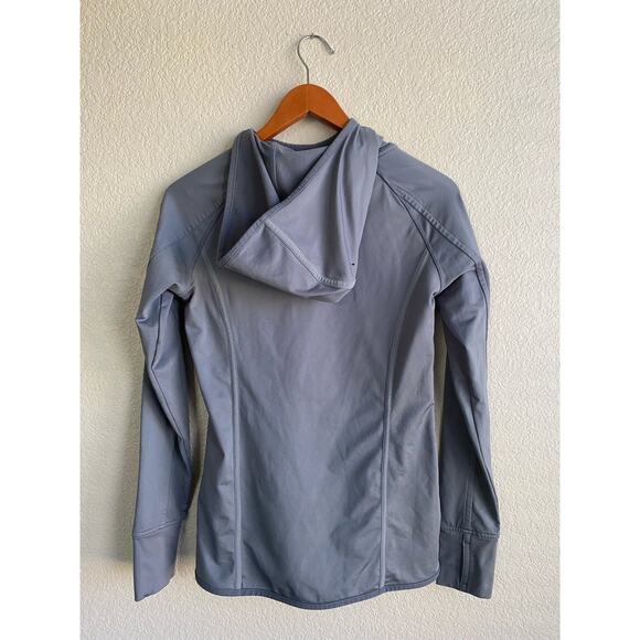 Athleta Plush Tech Gray Running Pullover Hooded Size Small Long Sleeve NEW - Picture 2 of 11